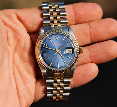 rolex datejust blau vintage|rolex datejust 1601 36mm.